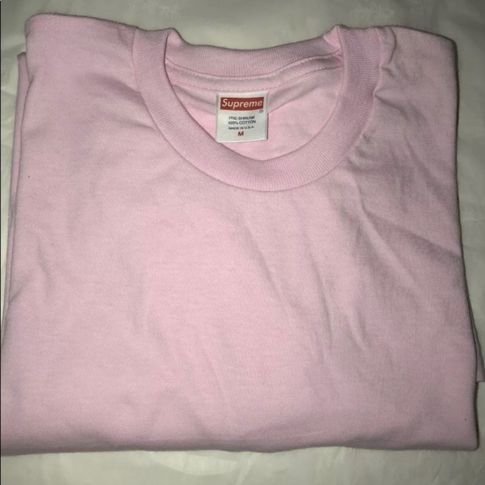 Plain pink supreme shirt